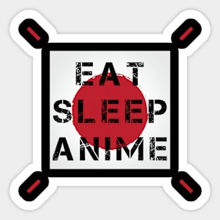 Eat Sleep Anime Sticker